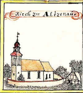 Kirch zu Altzenau - Koci, widok oglny